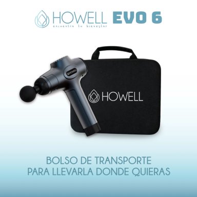 PISTOLA MASAJES HOWELL EVO 6 MASAJEADOR MUSCULAR PORTATIL - 9