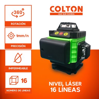 NIVEL LÁSER WATSON 16 LÍNEAS AUTO + 2 BATERÍAS + TRÍPODE - 2