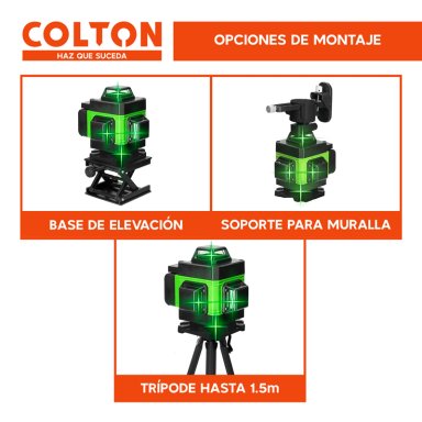 NIVEL LÁSER WATSON 16 LÍNEAS AUTO + 2 BATERÍAS + TRÍPODE - 6