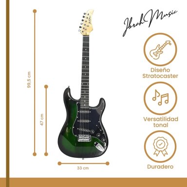 GUITARRA ELÉCTRICA IBRAH MUSIC STRATOCASTER IBRAH + AMPLIF + ACCESORIOS - 2