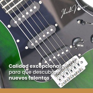 GUITARRA ELÉCTRICA IBRAH MUSIC STRATOCASTER IBRAH + AMPLIF + ACCESORIOS - 7