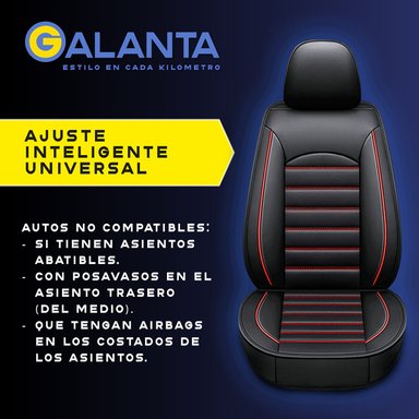 FUNDA CUBRE ASIENTO GALANTA ECOCUERO SET 5 ASIENTOS LUXURY - 2