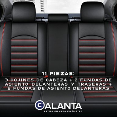 FUNDA CUBRE ASIENTO GALANTA ECOCUERO SET 5 ASIENTOS LUXURY - 3