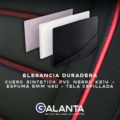 FUNDA CUBRE ASIENTO GALANTA ECOCUERO SET 5 ASIENTOS LUXURY - 4