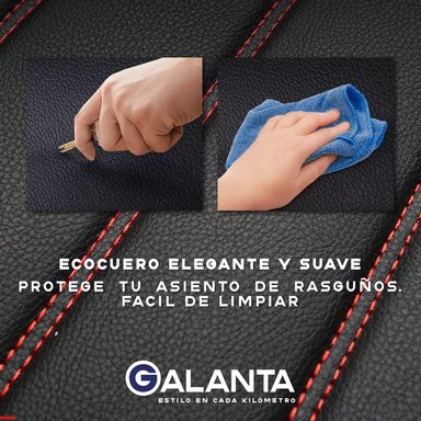 FUNDA CUBRE ASIENTO GALANTA ECOCUERO SET 5 ASIENTOS LUXURY - 5