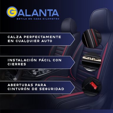 FUNDA CUBRE ASIENTO GALANTA ECOCUERO SET 5 ASIENTOS LUXURY - 6