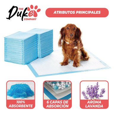 SABANILLAS DE ENTRENAMIENTO PERROS DUKE 6 CAPAS AROMÁTICAS 100 UNIDADES 60X60 - 3