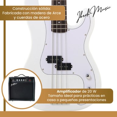 BAJO ELE CTRICO IBRAH 4 CUERDAS + AMPLIFICADOR 20W + ACCES - 4