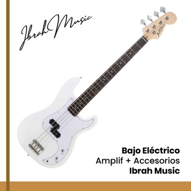 BAJO ELE CTRICO IBRAH 4 CUERDAS + AMPLIFICADOR 20W + ACCES - 9