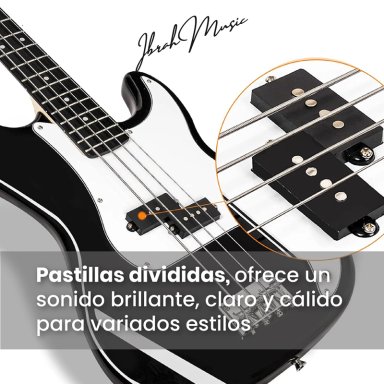 BAJO ELE CTRICO IBRAH 4 CUERDAS + AMPLIFICADOR 20W + ACCES - 6