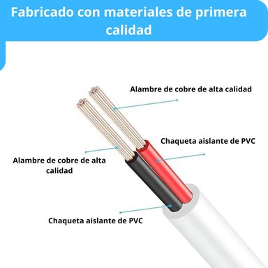 ADAPTADOR CABLE CÁMARA SEGURIDAD EXTENSOR UNIVERSAL 5 METROS 12V - 3