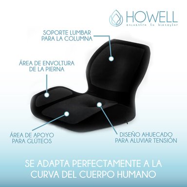 COJÍN HOWELL ORTOPÉDICO ASIENTO Y ESPALDA LUMBAR 2 EN 1 - 4