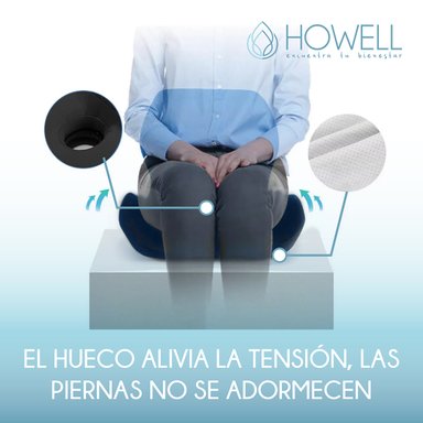 COJÍN HOWELL ORTOPÉDICO ASIENTO Y ESPALDA LUMBAR 2 EN 1 - 7
