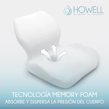 COJÍN HOWELL ORTOPÉDICO ASIENTO Y ESPALDA LUMBAR 2 EN 1 - 9