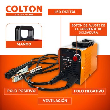 SOLDADORA INVERTER COLTON 4KW 220V + ACCESORIOS - 4