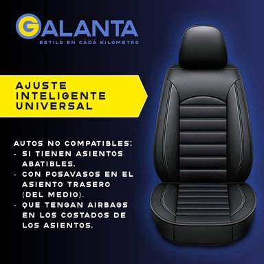 FUNDA CUBRE ASIENTO GALANTA ECOCUERO SET 5 ASIENTOS LUXURY - 2
