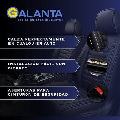 FUNDA CUBRE ASIENTO GALANTA ECOCUERO SET 5 ASIENTOS LUXURY - 3