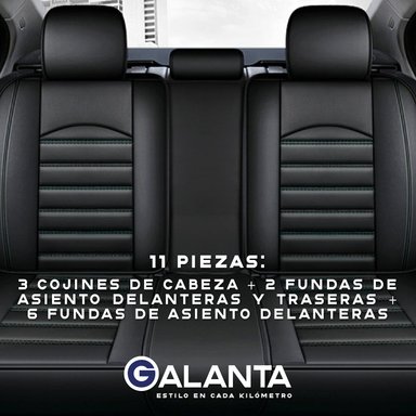 FUNDA CUBRE ASIENTO GALANTA ECOCUERO SET 5 ASIENTOS LUXURY - 4
