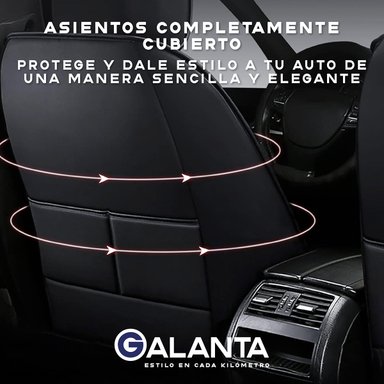 FUNDA CUBRE ASIENTO GALANTA ECOCUERO SET 5 ASIENTOS LUXURY - 7