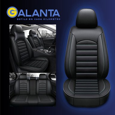 FUNDA CUBRE ASIENTO GALANTA ECOCUERO SET 5 ASIENTOS LUXURY - 8
