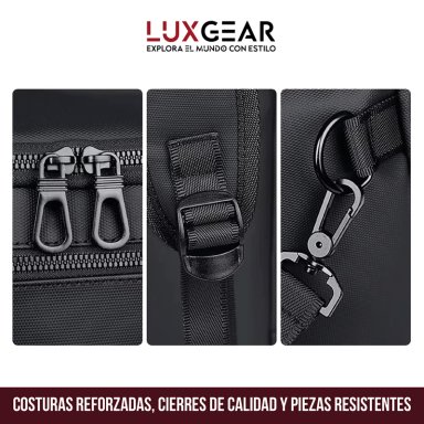 MOCHILA NOTEBOOK ANTIRROBO LUXGEAR SLEEK IMPERMEABLE 3 EN 1 - 8