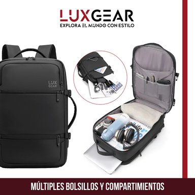 MOCHILA NOTEBOOK VIAJE LUXGEAR ELITE IMPERMEABLE EJECUTIVA - 5