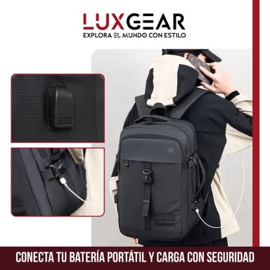 MOCHILA NOTEBOOK 15.6'' LUXGEAR LUXOR OFICINA VIAJE IMPERM - 3