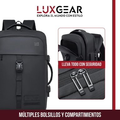 MOCHILA NOTEBOOK 15.6'' LUXGEAR LUXOR OFICINA VIAJE IMPERM - 4