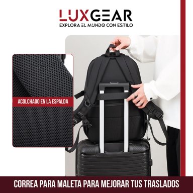 MOCHILA NOTEBOOK 15.6'' LUXGEAR LUXOR OFICINA VIAJE IMPERM - 7