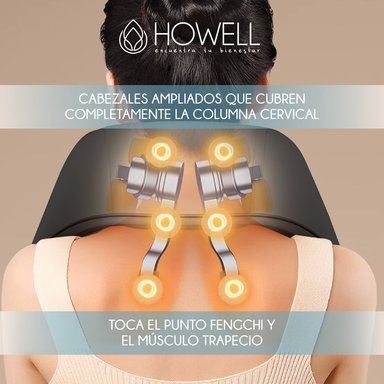 MASAJEADOR HOWELL CUELLO INALÁMBRICO V5 CERVICAL ESPALDA - 3