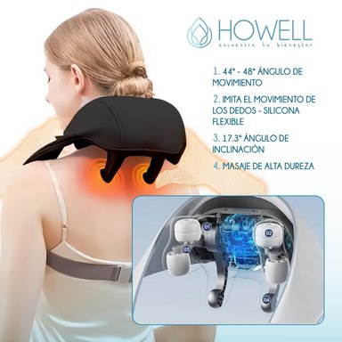 MASAJEADOR HOWELL CUELLO INALÁMBRICO V5 CERVICAL ESPALDA - 4