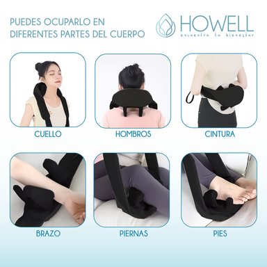 MASAJEADOR HOWELL CUELLO INALÁMBRICO V5 CERVICAL ESPALDA - 8