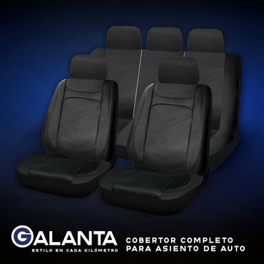 FUNDA CUBRE ASIENTO GALANTA LUXURY NEGRO 4.8MM 18D FOAM - 8