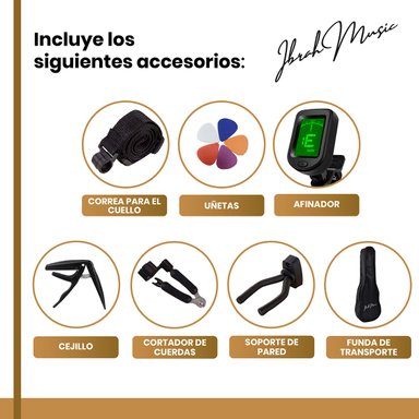 UKELELE SOPRANO CONCIERTO IBRAH 21 PULGADAS + ACCESORIOS - 3