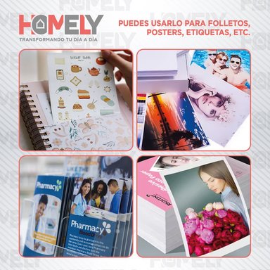 PAPEL FOTOGRÁFICO HOMELY A4 DOBLE FAZ CAMARA FOTO 50 UNIDAD - 8