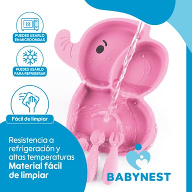 SET ALIMENTACION SILICONA BEBE 10P ANTIDESLIZANTE BABYNEST - 3