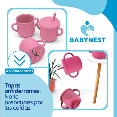 SET ALIMENTACION SILICONA BEBE 10P ANTIDESLIZANTE BABYNEST - 6