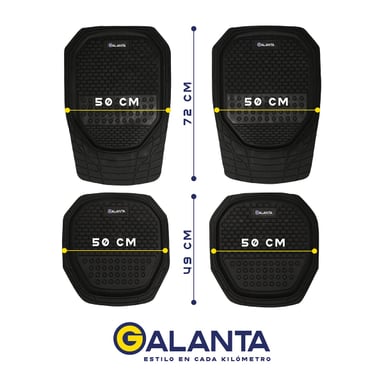 ALFOMBRA 4 PISO DE GOMA AUTO SUV GALANTA UNIVERSAL AJUSTABLE - 2