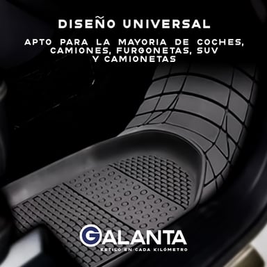ALFOMBRA 4 PISO DE GOMA AUTO SUV GALANTA UNIVERSAL AJUSTABLE - 3