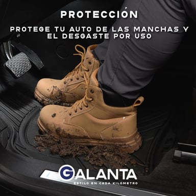 ALFOMBRA 4 PISO DE GOMA AUTO SUV GALANTA UNIVERSAL AJUSTABLE - 7