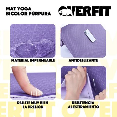 MAT YOGA TPE 6MM OVERFIT ALFOMBRA ALFOMBRA PILATES BICOLOR - 4