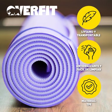 MAT YOGA TPE 6MM OVERFIT ALFOMBRA ALFOMBRA PILATES BICOLOR - 5