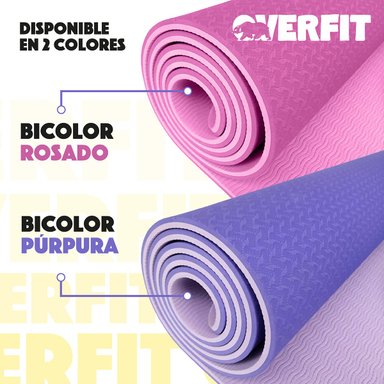 MAT YOGA TPE 6MM OVERFIT ALFOMBRA ALFOMBRA PILATES BICOLOR - 6