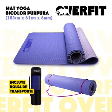 MAT YOGA TPE 6MM OVERFIT ALFOMBRA ALFOMBRA PILATES BICOLOR - 7