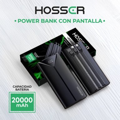 POWER BANK 20000MAH HOSSER CARGADOR PORTATIL CELULAR EXTERNO - 5