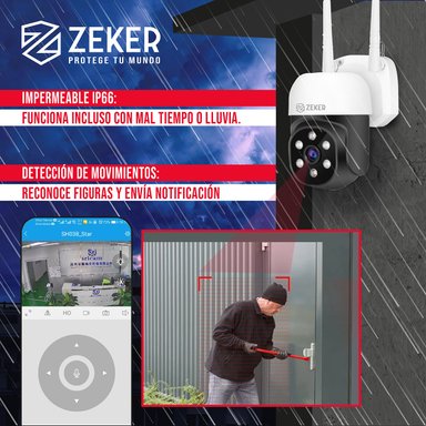 KIT NVR CAMARAS ZEKER SEGURIDAD FHD 1080P + DISCO DURO 500GB - 7