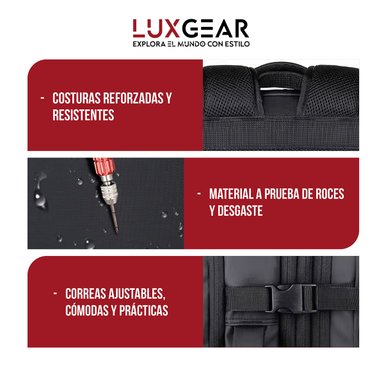 MOCHILA MALETA VIAJE CABINA LUXGEAR NOTEBOOK IMPERMEABLE 48L - 8