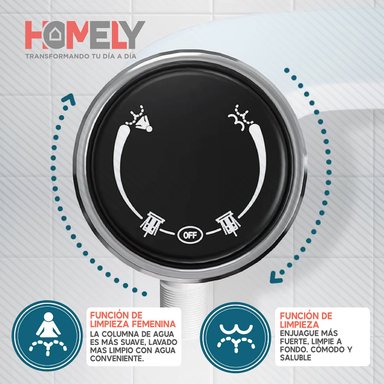 BIDET DUCHA HOMELY WC INODORO SET UNIVERSAL FLUJO AJUSTABLE - 3
