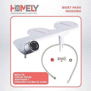 BIDET DUCHA HOMELY WC INODORO SET UNIVERSAL FLUJO AJUSTABLE - 7