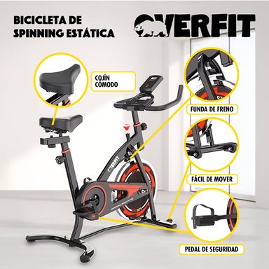 BICICLETA DE SPINNING PRO OVERFIT ESTATICA FITNESS GYM - 3